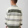 Løs polo-cardigan-genser for barn