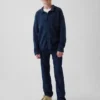 Løs polo-cardigan-genser for barn