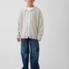 Løs polo-cardigan-genser for barn