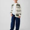 Løs polo-cardigan-genser for barn