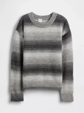 Løs sittende genser med rund hals og space-dye-effekt for barn