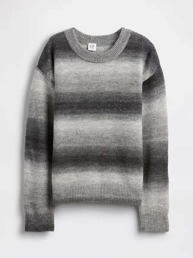 Løs sittende genser med rund hals og space-dye-effekt for barn