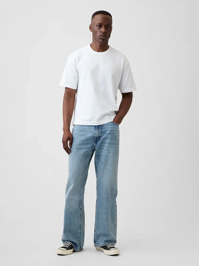 Løse bootcut-Jeans