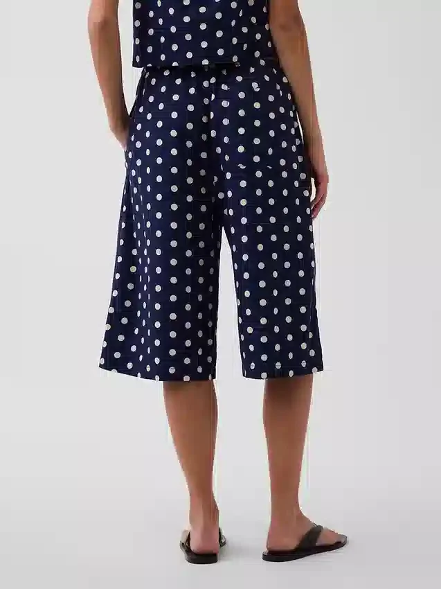 Løse culotte-bukser i linblanding