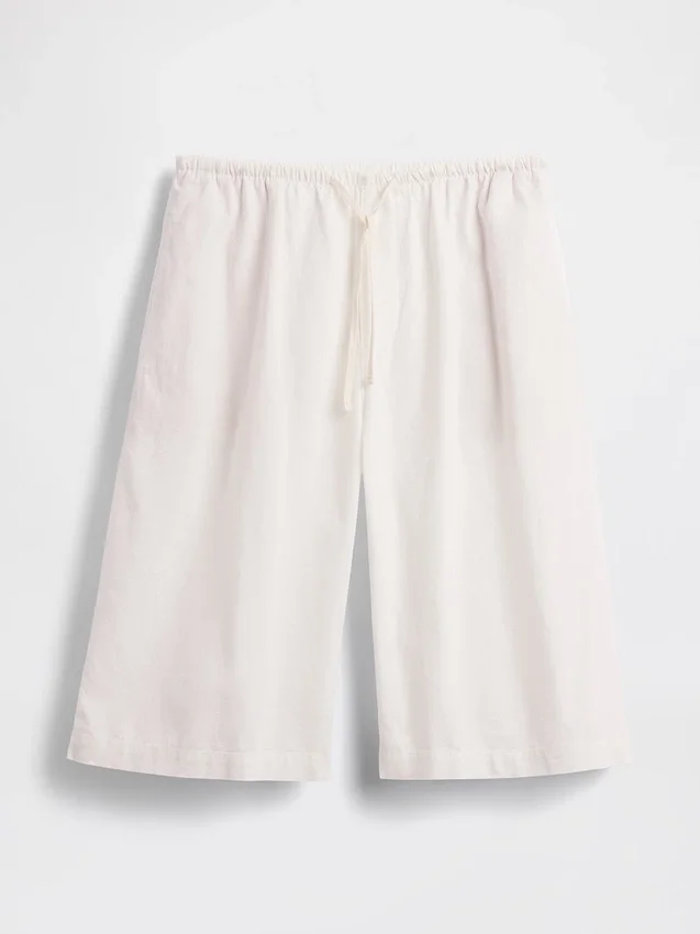 Løse culotte-bukser i linblanding