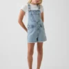 Løse denim-shorteoveraller for barn