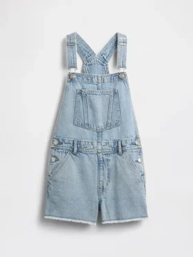 Løse denim-shorteoveraller for barn
