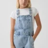 Løse denim-shorteoveraller for barn