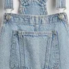 Løse denim-shorteoveraller for barn
