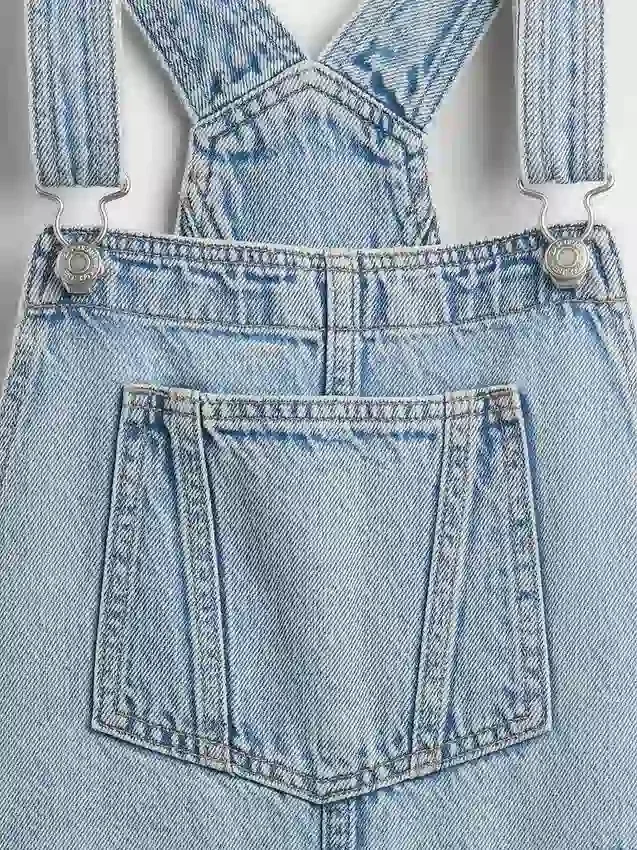 Løse denim-shorteoveraller for barn