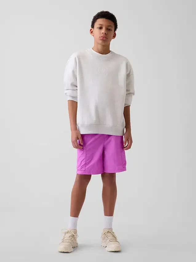Løse, hurtigtørkende cargoshorts for barn