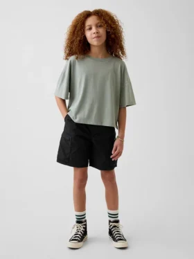 Løse, hurtigtørkende cargoshorts for barn