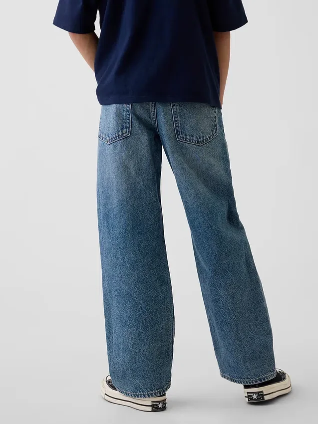 Løse jeans for barn i 90-tallsstil