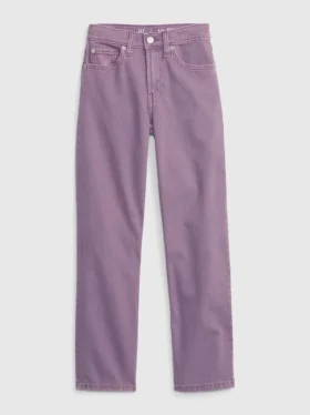 Løse jeans med høy midje i 90-tallsstil for barn