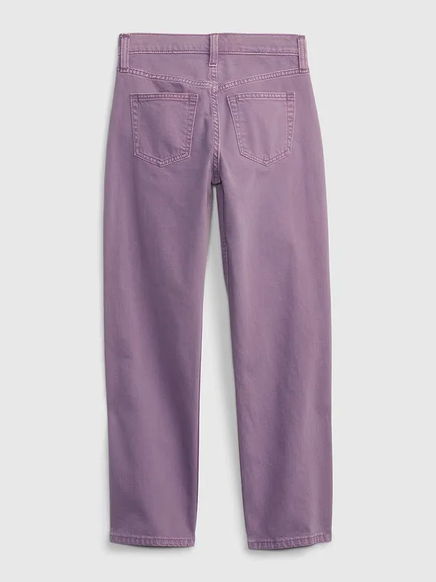 Løse jeans med høy midje i 90-tallsstil for barn