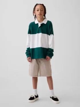 Løse, komfortable denim-carpenter-shorts for barn i 90-tallsstil