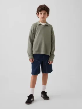 Løse, komfortable denim-carpenter-shorts for barn i 90-tallsstil