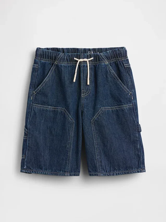 Løse, komfortable denim-carpenter-shorts for barn i 90-tallsstil
