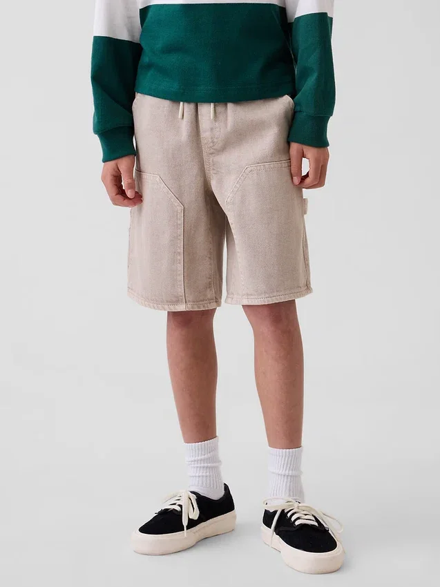 Løse, komfortable denim-carpenter-shorts for barn i 90-tallsstil