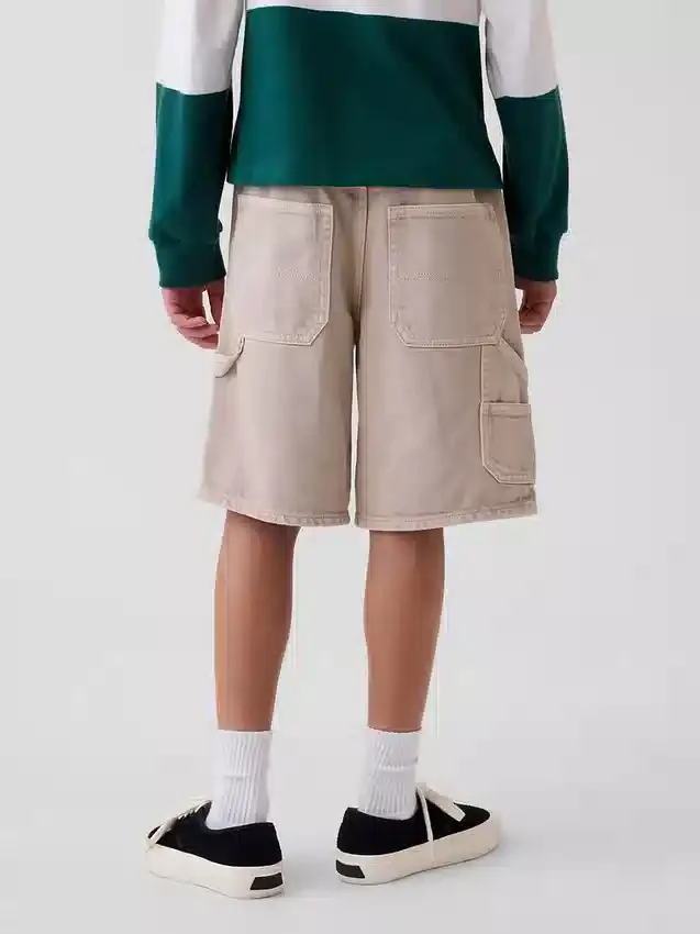 Løse, komfortable denim-carpenter-shorts for barn i 90-tallsstil