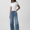 Løse, korte jeans med lav midje i 90-tallsstil