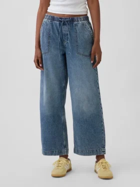 Løse, korte jeans med lav midje i 90-tallsstil