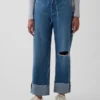 Løse, korte jeans med lav midje i 90-tallsstil