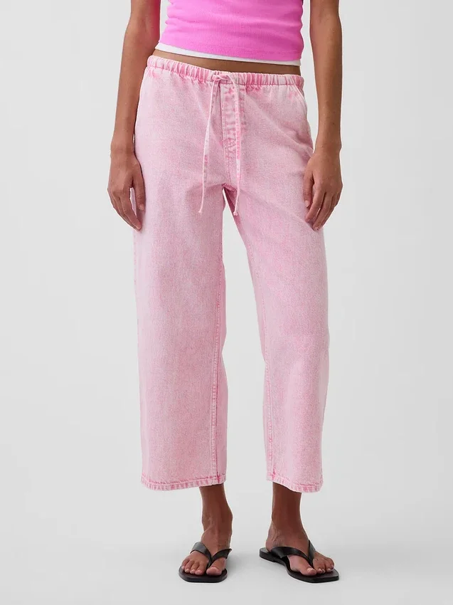 Løse, korte jeans med lav midje i 90-tallsstil