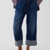 Løse, korte jeans med lav midje i 90-tallsstil