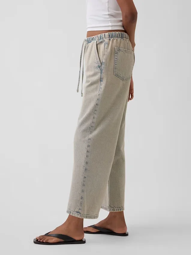 Løse, korte jeans med lav midje i 90-tallsstil