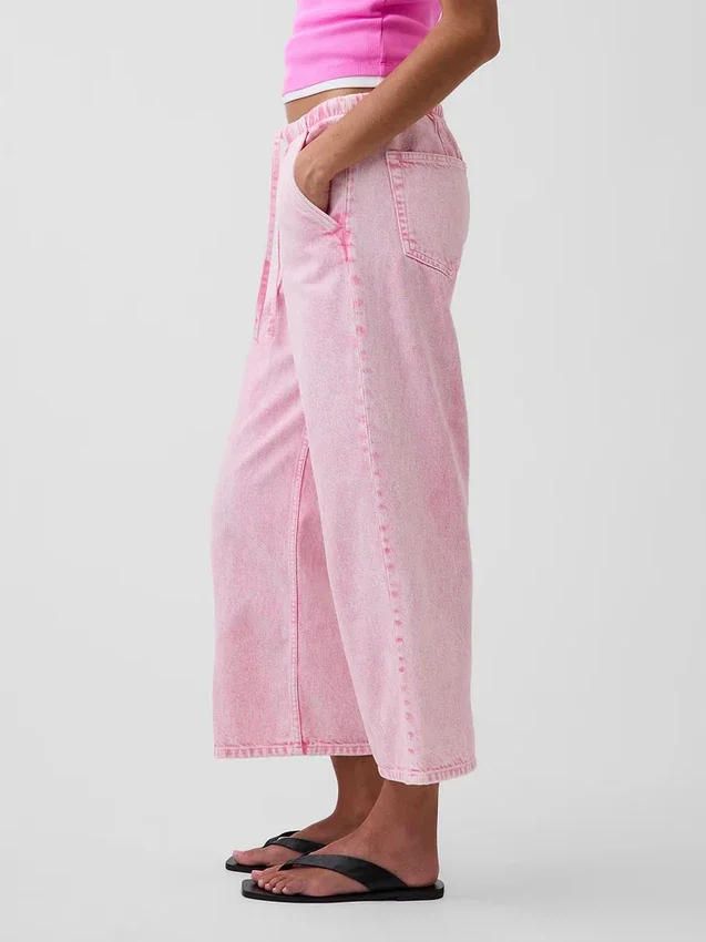 Løse, korte jeans med lav midje i 90-tallsstil
