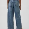 Løse, korte jeans med lav midje i 90-tallsstil