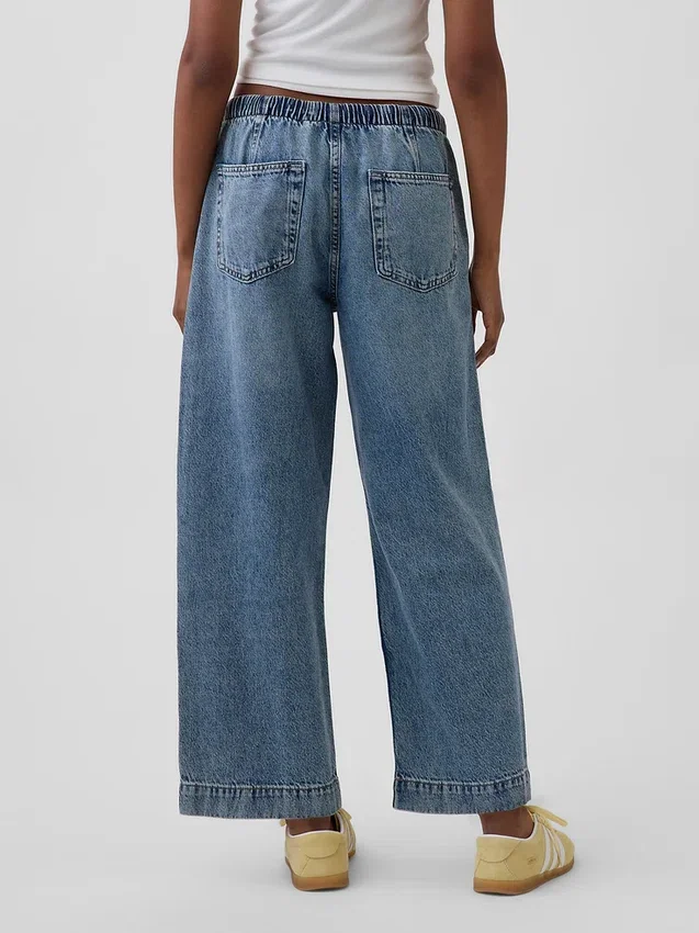 Løse, korte jeans med lav midje i 90-tallsstil