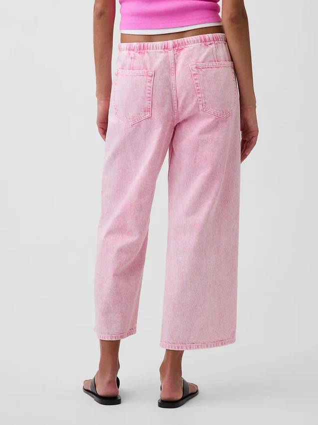 Løse, korte jeans med lav midje i 90-tallsstil