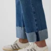 Løse, korte jeans med lav midje i 90-tallsstil