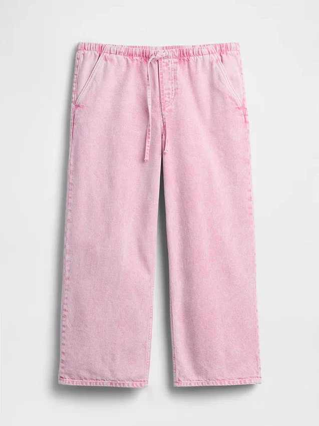 Løse, korte jeans med lav midje i 90-tallsstil