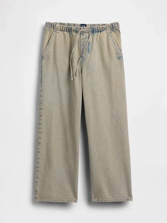 Løse, korte jeans med lav midje i 90-tallsstil
