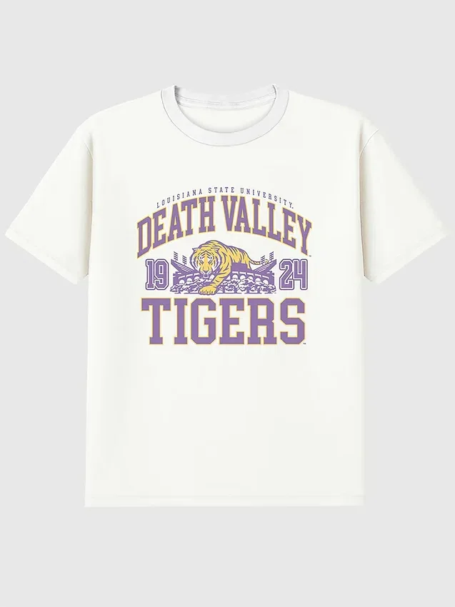 LSU Death Valley Tigers-T-skjorte med grafisk trykk
