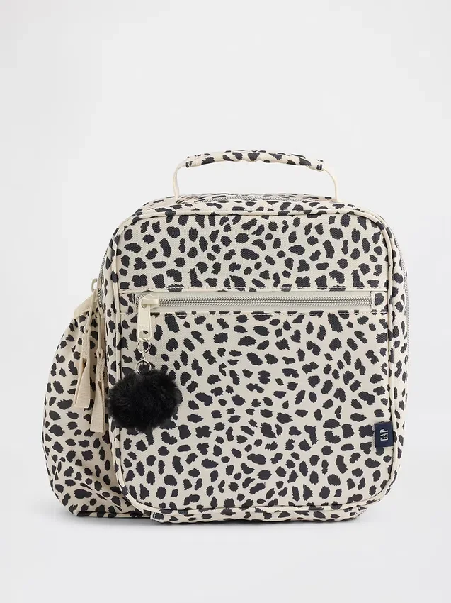 Lunsjveske for barn med leopardmønster