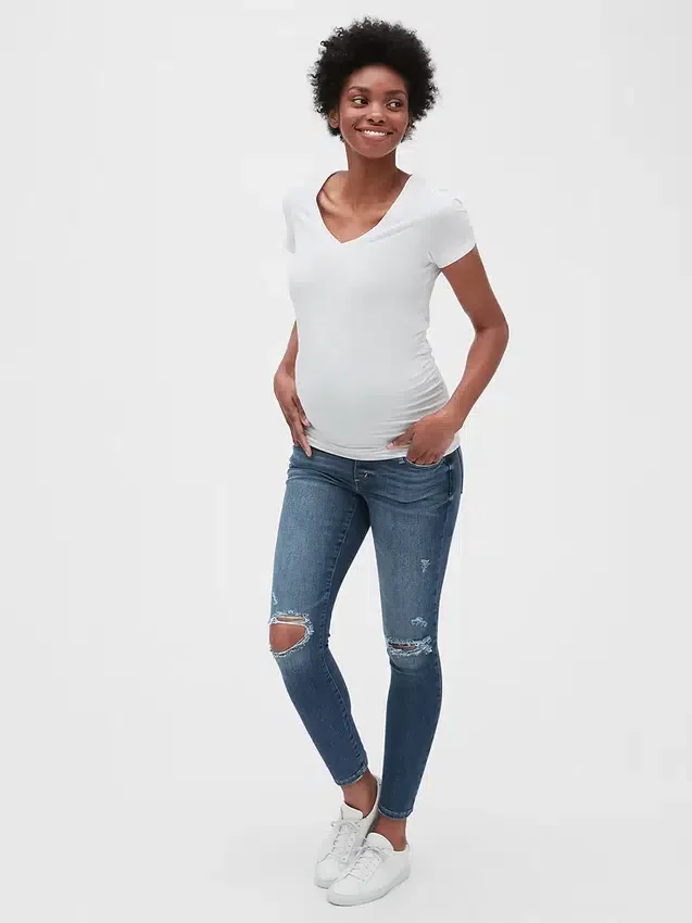Mammaklær Distressed Full Panel Favorite Jeggings