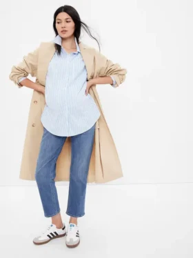 Mammaklær-jeans med innsatt panel, Cheeky Straight