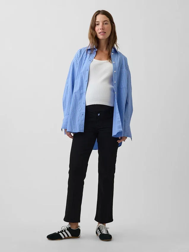 Mammaklær med hel panel, «90S Slim Straight Crop»