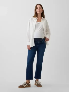 Mammaklær med hel panel, «90S Slim Straight Crop»