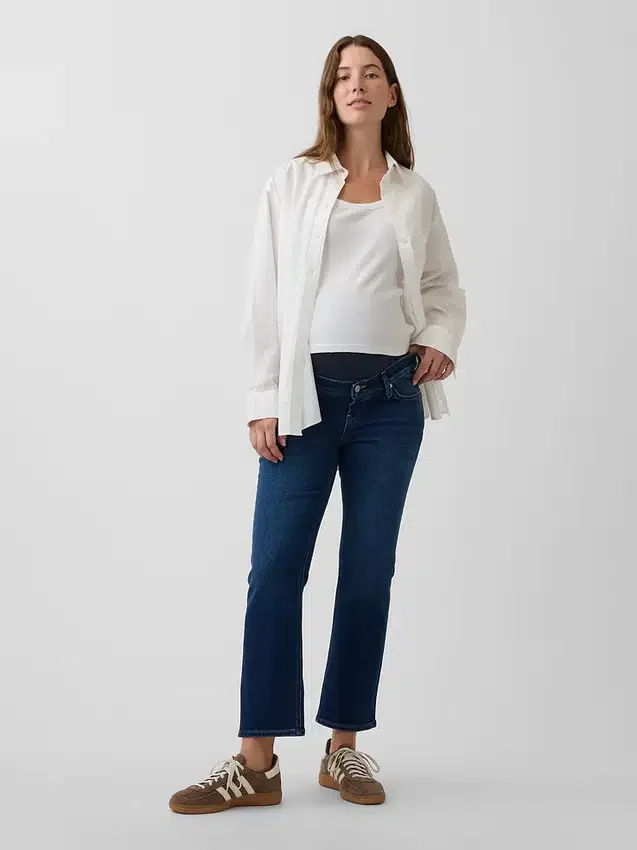 Mammaklær med hel panel, «90S Slim Straight Crop»