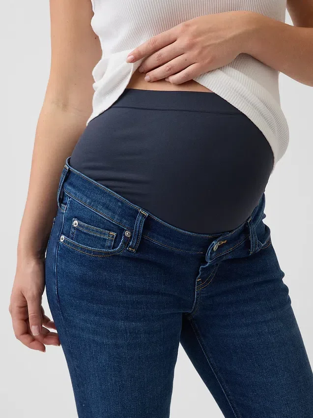 Mammaklær med hel panel, «90S Slim Straight Crop»