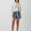 Mammaklær-shorts med hel panel i ultramyk denim