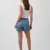 Mammaklær-shorts med hel panel i ultramyk denim