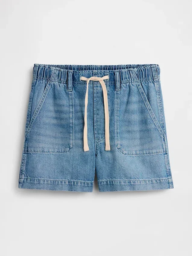 Mammaklær-shorts med hel panel i ultramyk denim