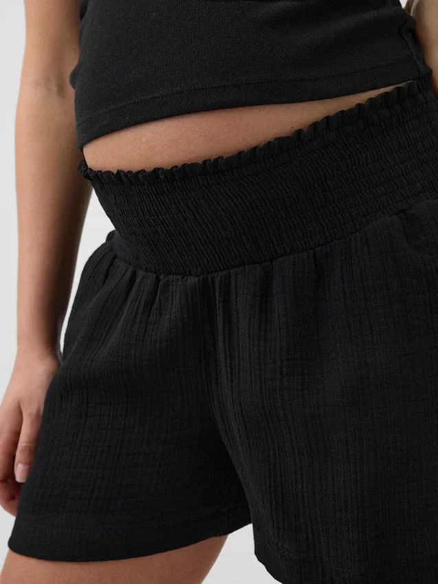 Mammaklær-shorts med lett påtrekk under magen