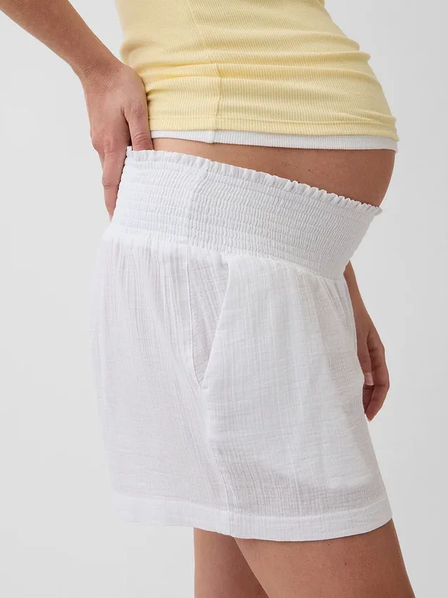 Mammaklær-shorts med lett påtrekk under magen
